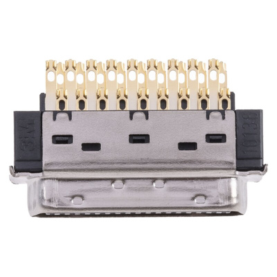 3M 101 36 Way Cable Mount D-sub Connector Plug, 2.54mm Pitch