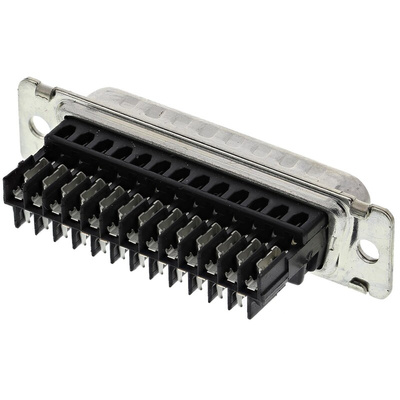 TE Connectivity Amplimite HDE-20 25 Way Cable Mount D-sub Connector Plug, 2.76mm Pitch