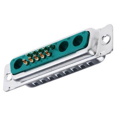 Amphenol ICC DW 13 Way Panel Mount D-sub Connector Plug