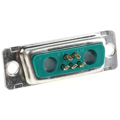 Amphenol FCI DW 7 Way Panel Mount D-sub Connector Socket