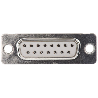 Amphenol FCI 15 Way Panel Mount D-sub Connector Socket, 2.74mm Pitch