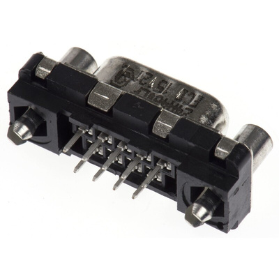 Amphenol FCI Delta D 9 Way Through Hole D-sub Connector Plug, 2.74mm Pitch