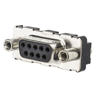 Amphenol FCI Delta D Series, 9 Way Through Hole PCB D-sub Connector Socket, 2.74mm Pitch