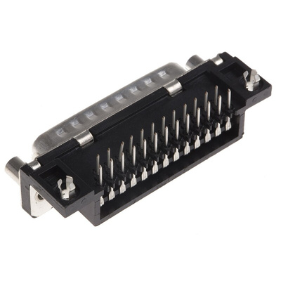 Amphenol ICC Delta D 25 Way Right Angle Through Hole D-sub Connector Plug, 2.76mm Pitch