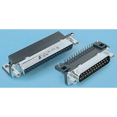 Amphenol ICC Delta D 37 Way Right Angle Through Hole D-sub Connector Plug, 2.76mm Pitch