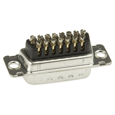 Amphenol 15 Way Cable Mount D-sub Connector Plug, 2.74mm Pitch