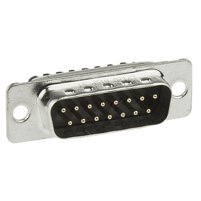 Amphenol 15 Way Cable Mount D-sub Connector Plug, 2.74mm Pitch