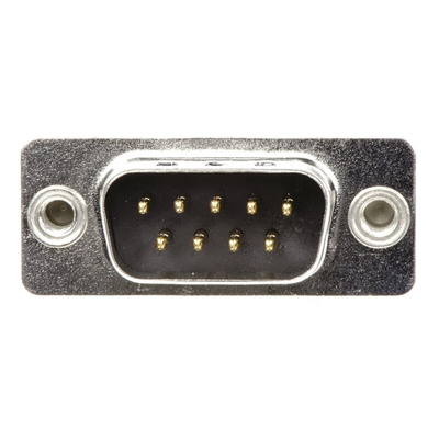 Amphenol L717SD 9 Way Panel Mount D-sub Connector Plug, 2.74mm Pitch, with 4-40 UNC, Threaded Insert