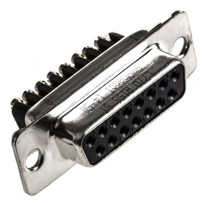 Amphenol L77D 15 Way Cable Mount D-sub Connector Socket, 2.74mm Pitch