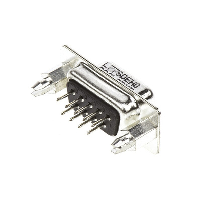 Amphenol L77SD 9 Way Panel Mount D-sub Connector Socket, 2.74mm Pitch, with 4-40 UNC, Threaded Insert