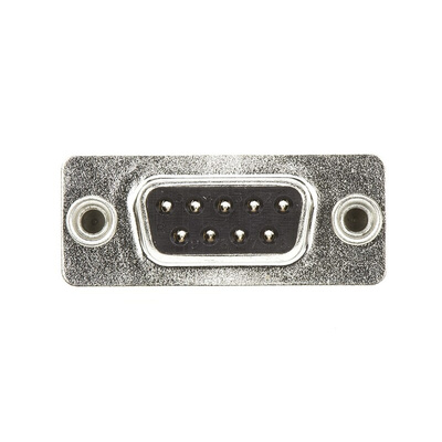 Amphenol L77SD 9 Way Panel Mount D-sub Connector Socket, 2.74mm Pitch, with 4-40 UNC, Threaded Insert