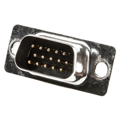 ITT Cannon ZD*A 15 Way Panel Mount D-sub Connector Plug, 2.29mm Pitch
