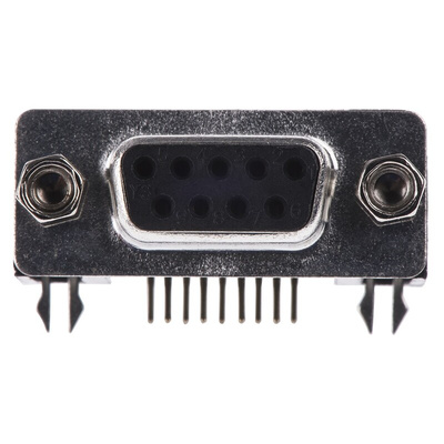 ASSMANN WSW A-DF 9 Way Right Angle Through Hole D-sub Connector Socket, 2.77mm Pitch, with 4-40 UNC Screwlocks