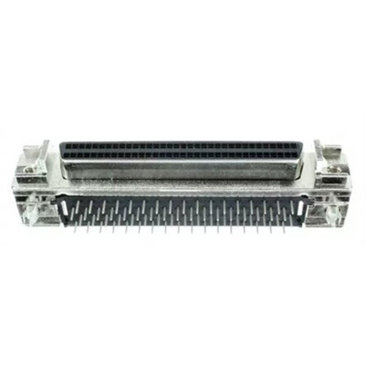 TE Connectivity Amplimite .050 III 68 Way Right Angle Through Hole D-sub Connector Socket, 1.27mm Pitch, with
