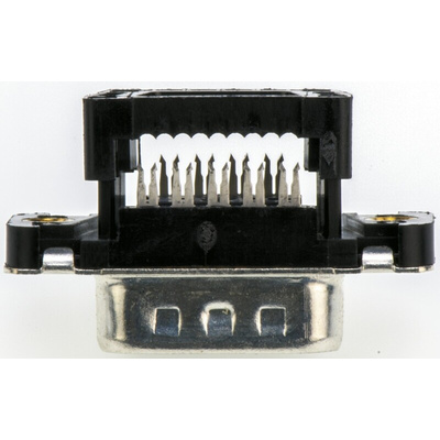 TE Connectivity Amplimite HDF-20 9 Way Right Angle Cable Mount D-sub Connector Plug, 2.76mm Pitch