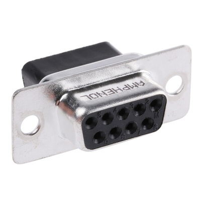 Amphenol L177RR 9 Way Cable Mount D-sub Connector Socket, 2.74mm Pitch