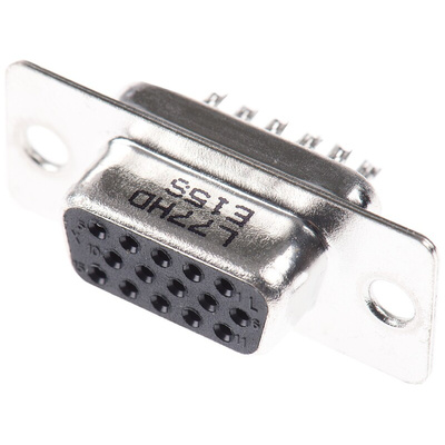 Amphenol HD 15 Way Panel Mount D-sub Connector Socket