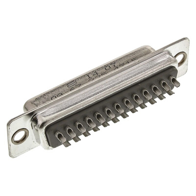 HARTING 25 Way Panel Mount D-sub Connector Socket, 2.77mm Pitch