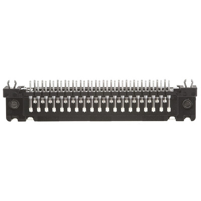 Harting 37 Way Right Angle Through Hole D-sub Connector Plug, 2.76mm Pitch, with 4-40 UNC Female Screwlocks, Boardlocks