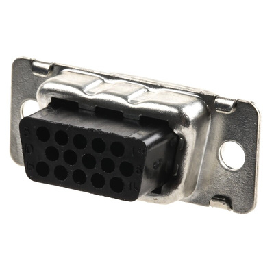 TE Connectivity Amplimite HDP-22 15 Way Cable Mount D-sub Connector