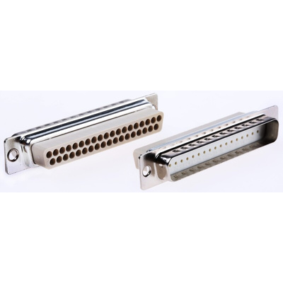 MH Connectors MHD 37 Way Cable Mount D-sub Connector Plug, 2.77mm Pitch