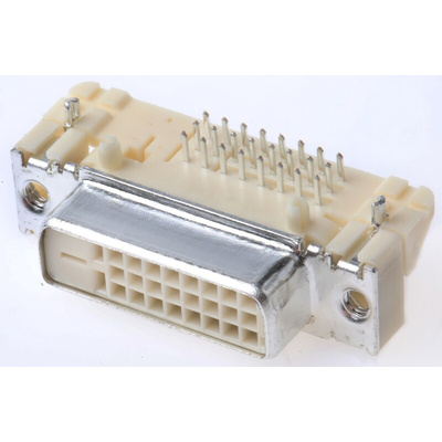 Molex MicroCross 74320 24 Way Right Angle Through Hole D-sub Connector Socket, 1.91mm Pitch