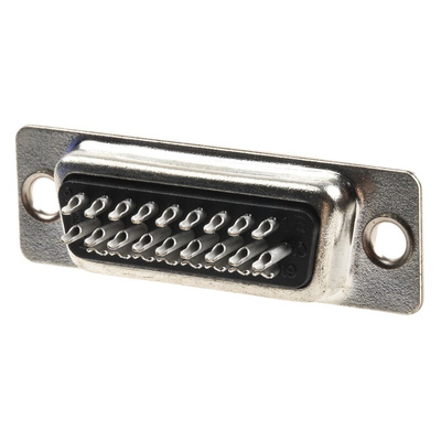 Amphenol ICC 26 Way Panel Mount D-sub Connector Plug, 2.29mm Pitch