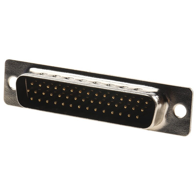 Amphenol ICC 44 Way Panel Mount D-sub Connector Plug, 2.29mm Pitch