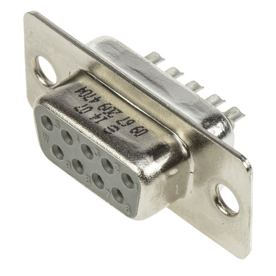 HARTING 9 Way Panel Mount D-sub Connector Socket, 2.77mm Pitch