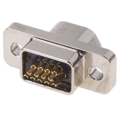 ITT Cannon MDM 9 Way Panel Mount D-sub Connector Socket, 1.27mm Pitch