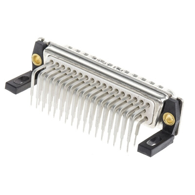 Amphenol ICC 50 Way Right Angle Through Hole D-sub Connector Plug, 2.76mm Pitch