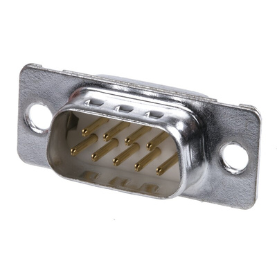 Amphenol ICC D 9 Way Through Hole D-sub Connector Plug, 2.74mm Pitch