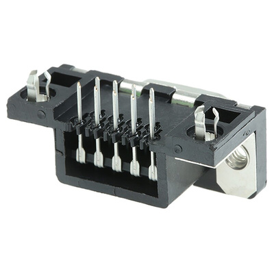 Amphenol ICC Delta D 9 Way Right Angle Through Hole D-sub Connector Socket, 2.74mm Pitch, with 4-40 UNC