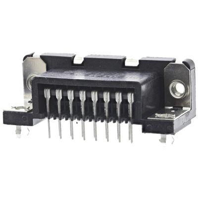 Amphenol ICC Delta D 15 Way Right Angle Through Hole D-sub Connector Socket, 2.74mm Pitch, with 4-40 UNC Inserts