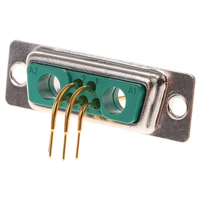 FCT from Molex FM 2 (Power/Coax), 5 (Signal) Way Right Angle Through Hole D-sub Connector Plug