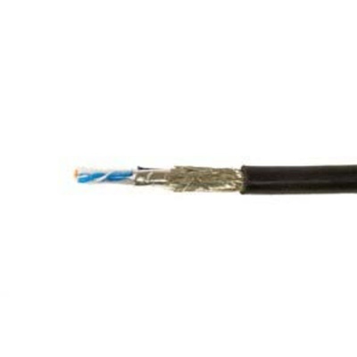 Alpha Wire Black PUR Cat5e Cable Aluminium/Mylar Tape, 152m Unterminated/Unterminated
