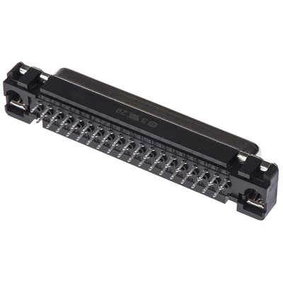 Harting 37 Way Through Hole D-sub Connector Socket, 2.76mm Pitch, with M3 Threaded Inserts
