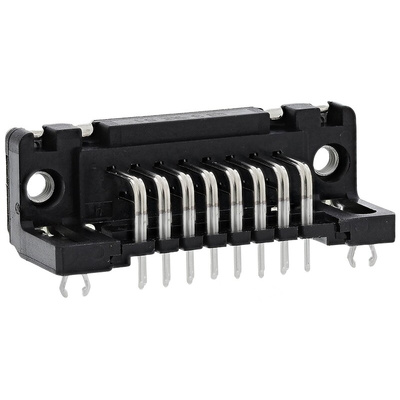 Harting 15 Way Right Angle Through Hole D-sub Connector Plug, 2.74mm Pitch, with Boardlocks, M3 Threaded Inserts