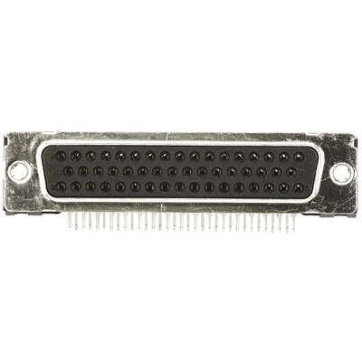 HARTING D-Sub Standard 50 Way Right Angle Through Hole D-sub Connector Socket, 2.76mm Pitch, with M3 Threaded Inserts