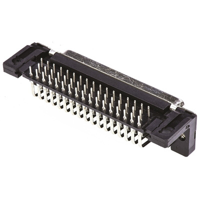 HARTING D-Sub Standard 50 Way Right Angle Through Hole D-sub Connector Socket, 2.76mm Pitch, with M3 Threaded Inserts