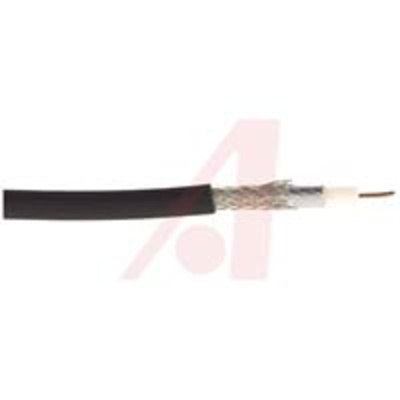 COAXIAL CABLE, RG-6/U, 18AWG SOLID, 75 OHM IMP., DIGITAL VIDEO CABLE BLACKIAL CABLE, RG-6/