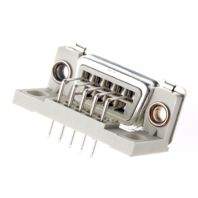 Provertha TMC 9 Way Right Angle Through Hole D-sub Connector Socket, 2.84mm Pitch, with Guide Frame