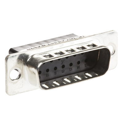 TE Connectivity Amplimite HDP-20 15 Way Cable Mount D-sub Connector Plug