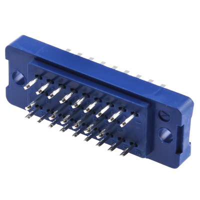 Hirose 1600 24 Way Cable Mount D-sub Connector Plug, 2.5mm Pitch