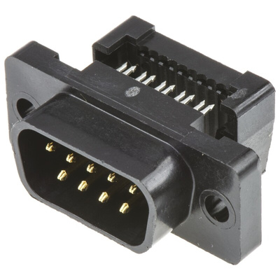 TE Connectivity Amplimite HDF-20 9 Way Right Angle Cable Mount D-sub Connector Plug, 2.77mm Pitch