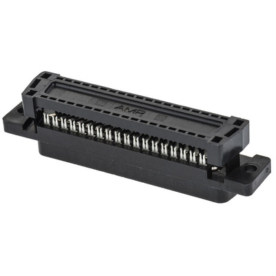 TE Connectivity Amplimite HDF-20 37 Way Right Angle Cable Mount D-sub Connector Socket, 2.76mm Pitch