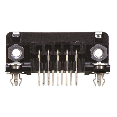 TE Connectivity Amplimite HD-20 9 Way Right Angle Through Hole D-sub Connector Socket, 2.74mm Pitch, with 4-40 UNC