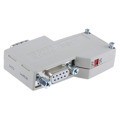 ERNI ERbic Profibus 9 Way Right Angle Cable Mount D-sub Connector Male/Female