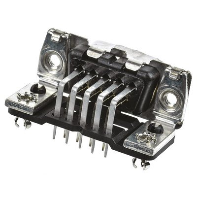 TE Connectivity Amplimite HD-20 9 Way Right Angle Through Hole D-sub Connector Plug, 2.74mm Pitch, with 4-40 UNC