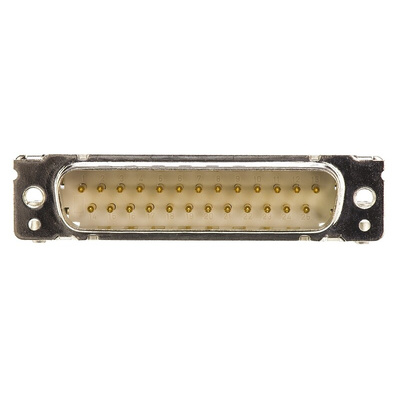 TE Connectivity Amplimite HD-20 25 Way Right Angle Through Hole D-sub Connector Plug, 2.76mm Pitch, with 4-40 UNC